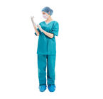 Не сплетенные устранимые Scrub костюмы, SMS медицинское Scrub устанавливают